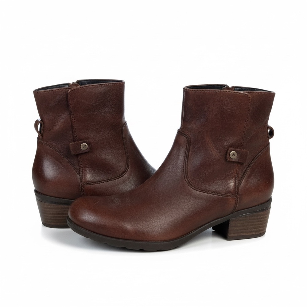 Wolky Idalia Women’s Leather Ankle Boots Size 9 (40) Missing Ankle Straps